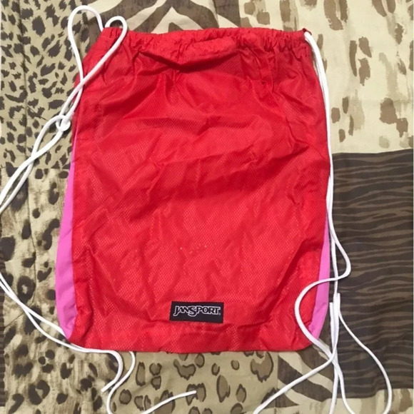 Jansport Y2K Vintage Red And Pink Backpack Preowned - Picture 4 of 7